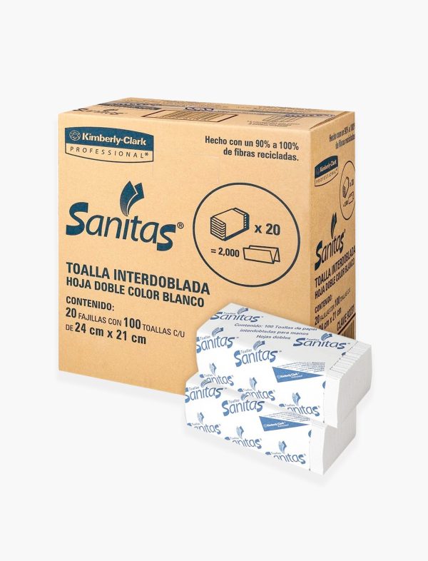 Caja de 20 paquetes de 100 sanitas FD Distribuidora